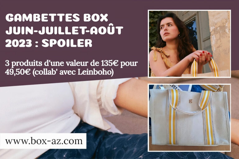 Gambettes box juin juillet août 2023 spoiler summer box