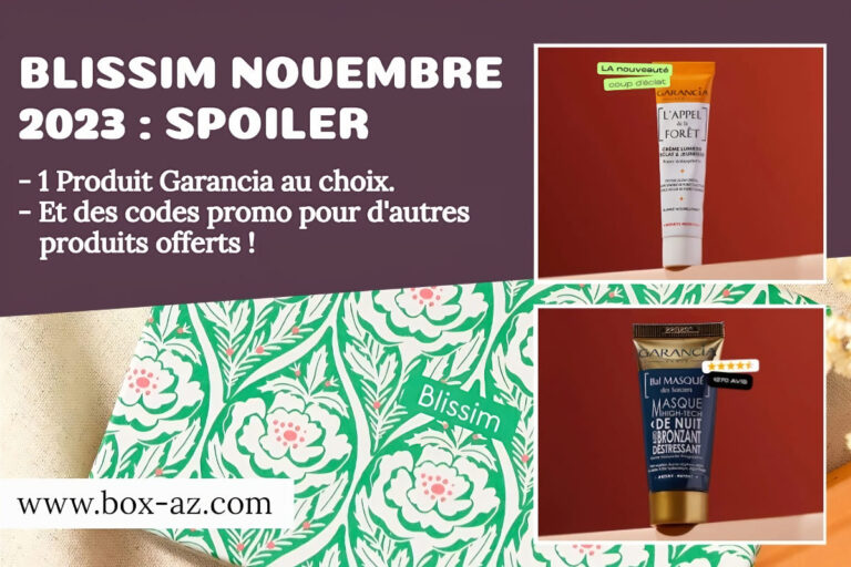 Blissim novembre 2023 spoiler