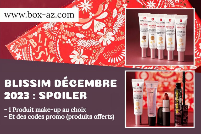Blissim décembre 2023 spoiler
