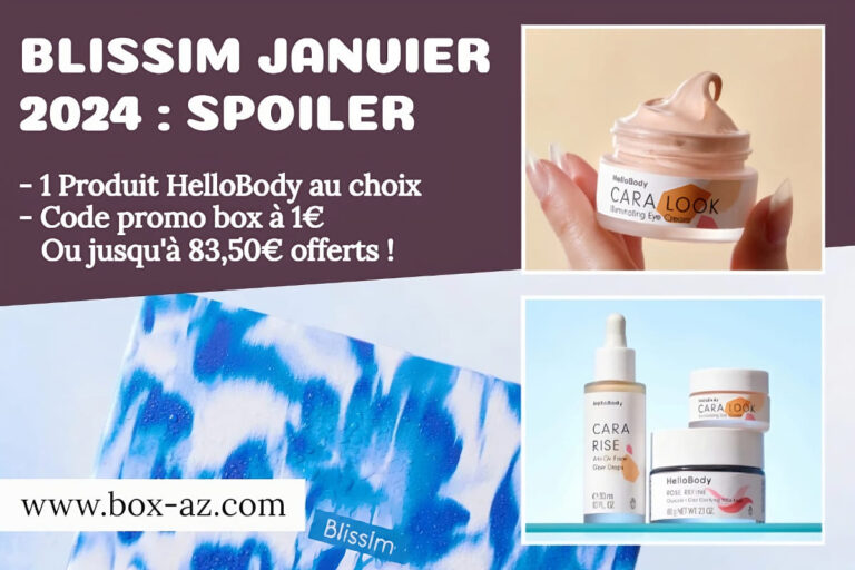 Blissim janvier 2024 spoiler