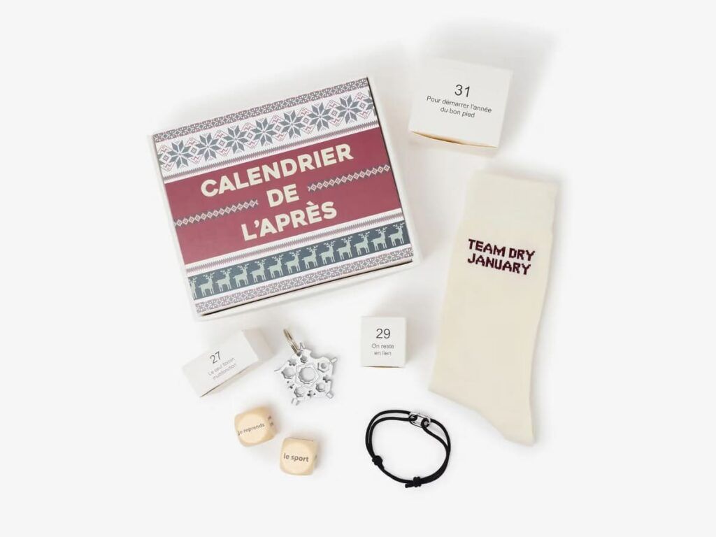 Le calendrier de l'après pour homme, édition 2025 par la marque Jules.