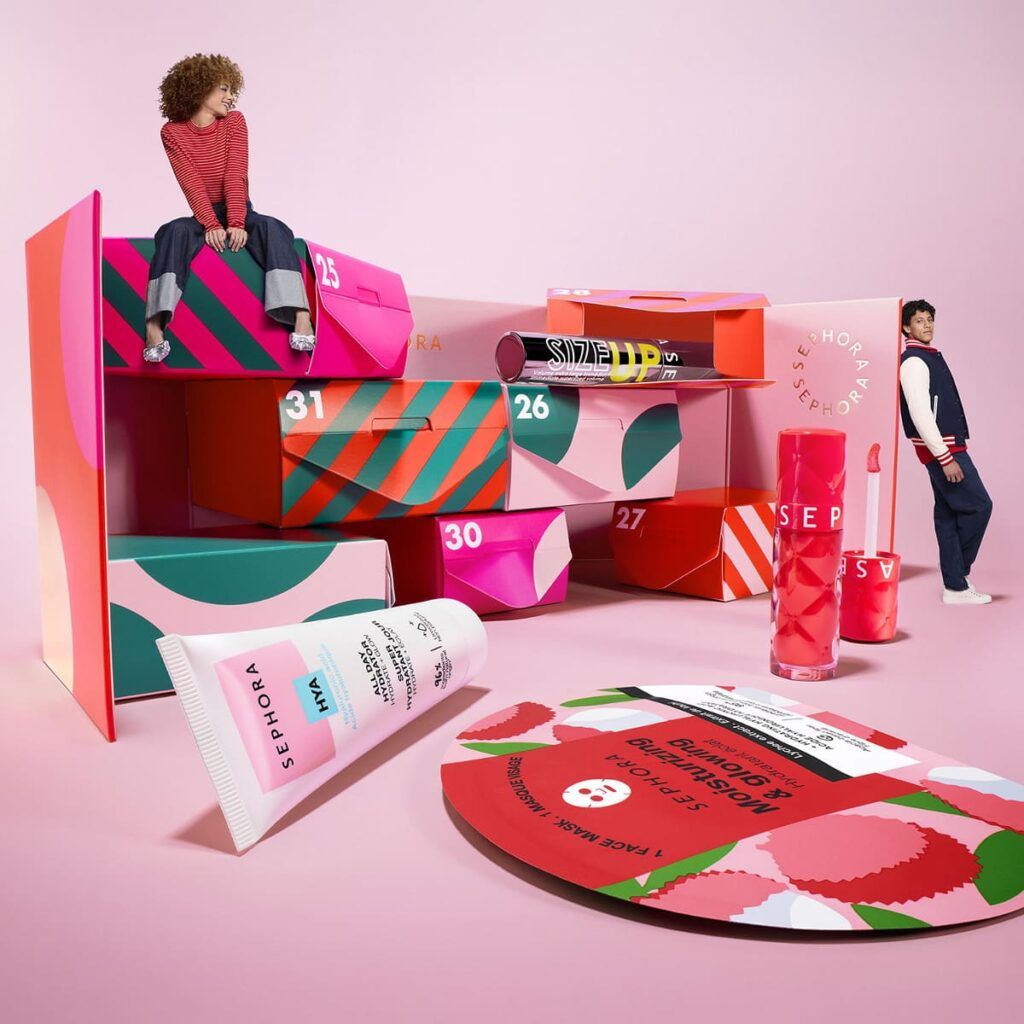 Le calendrier de l'après beauté Sephora Collection, édition 2025 avec 7 jours de cosmétiques.