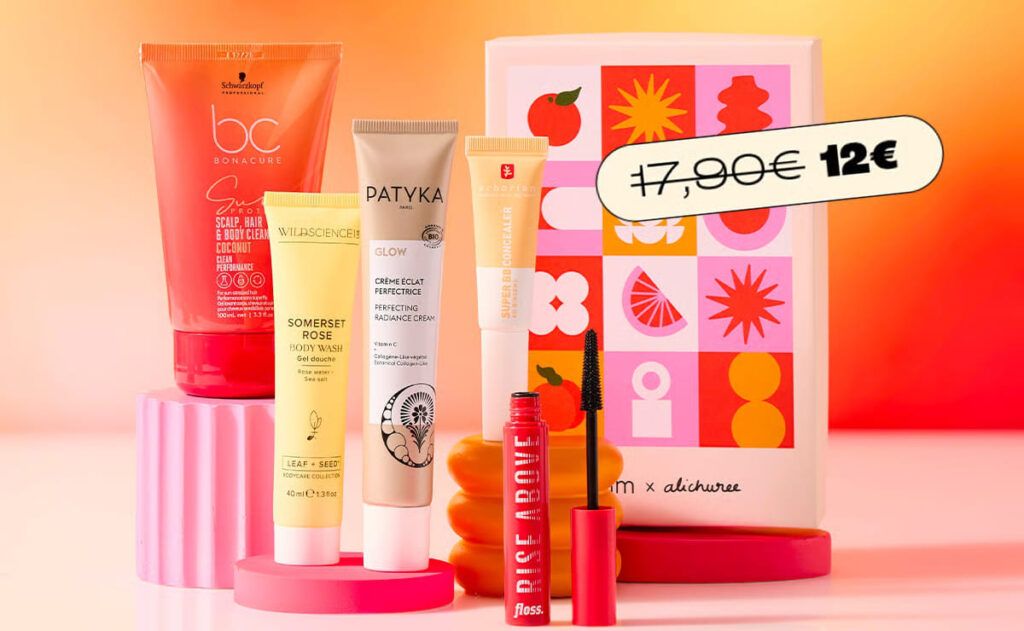 Visuel de la box Blissim de juin 2025 et de l'offre de fin de mois à 12€