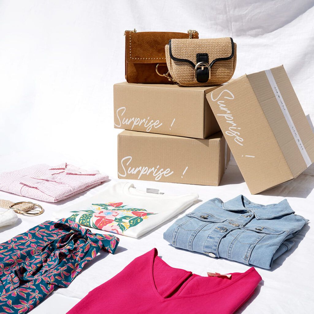 Exemple d'une box Clic and Fit avec sac à main