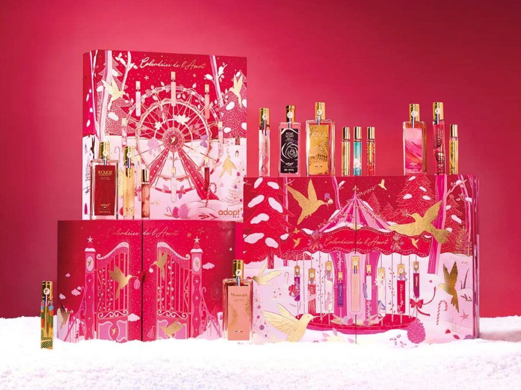 Les 3 calendriers de l'avent pour femme, édition 2025 de chez Adopt parfum
