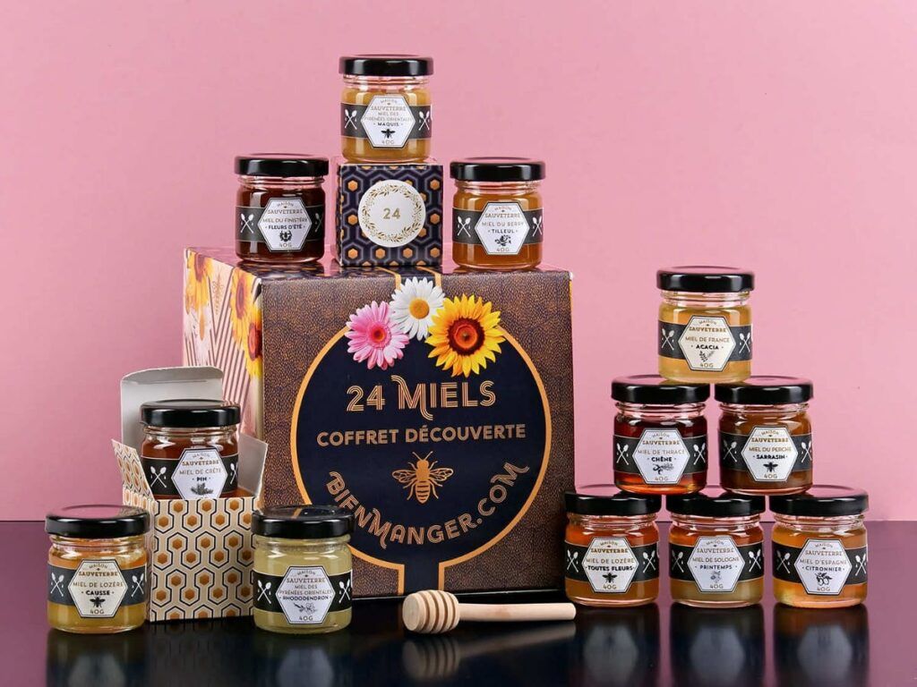 Calendrier de l’avent 24 pots de miel, édition 2025 par Bienmanger.com