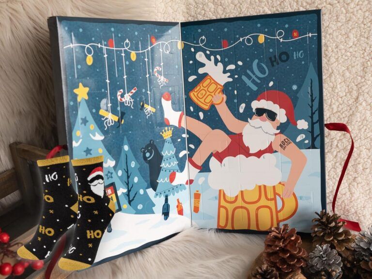 Calendrier De L'Avent Chaussettes 24 Jours - 12 Paires Pour Homme Et Femme, Cadeau Original Noël - 8