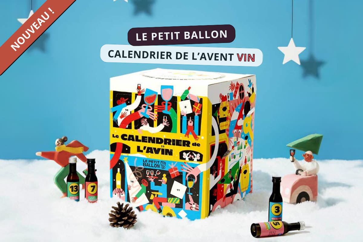 Le Petit Ballon dévoile son premier calendrier de l’Avent 2025 dédié au vin, illustré avec une box colorée et des mini-bouteilles