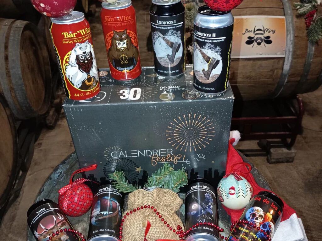 Le calendrier de l'après de la brasserie Bee King, avec 8 braggots de 44 cl.