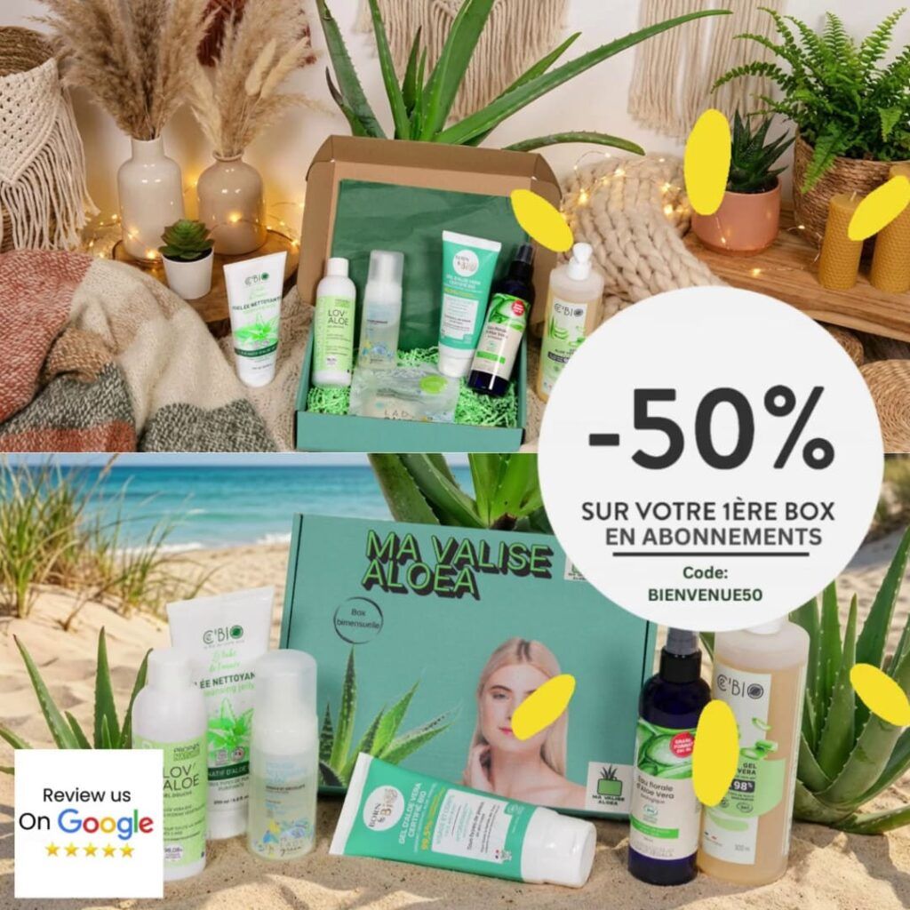 Offre de lancement Ma Valise Aloea avec la première box à moins cinquante pourcents
