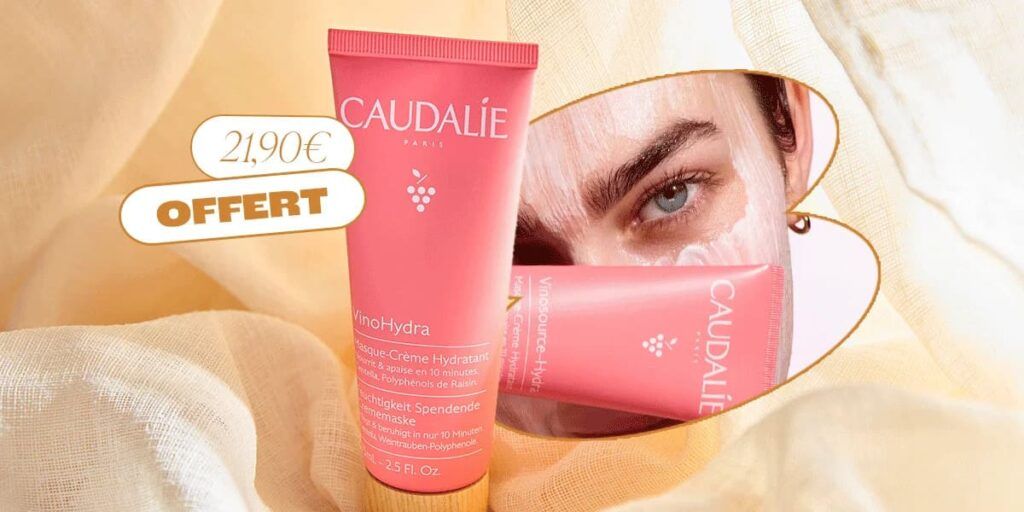 Image montrant le masque crème de la marque caudalie d'une valeur de 21,90 euros offert avec la box Blissim de mars