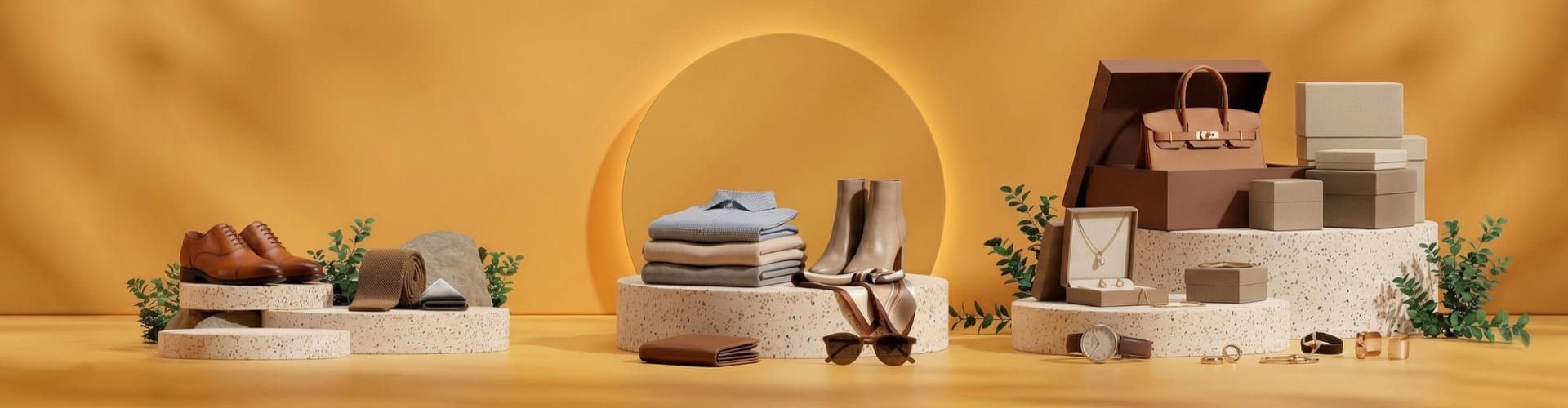 Image d’illustration de la catégorie box mode et accessoires, avec une sélection de vêtements, chaussures et accessoires pour homme et femme