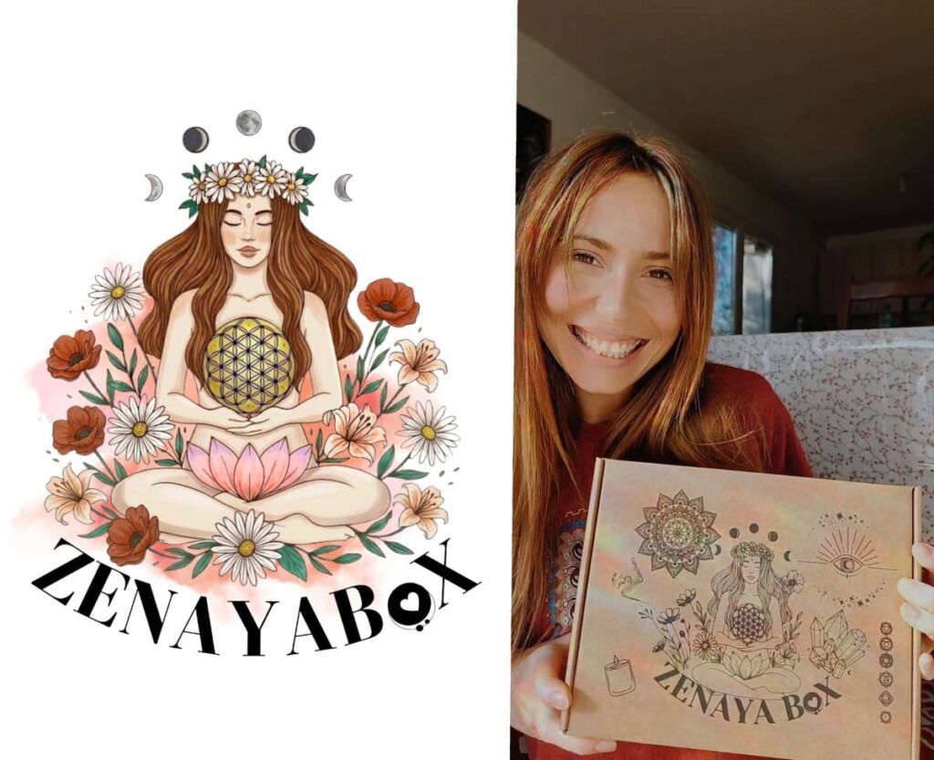 Marine Grimaldos fondatrice de Zenaya Box présentant sa box bien-être et son concept holistique