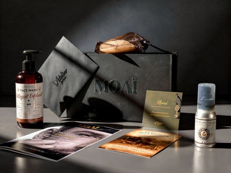 Box MOAÏ, box de soins visage premium pour homme avec produits skincare et accessoires de grooming