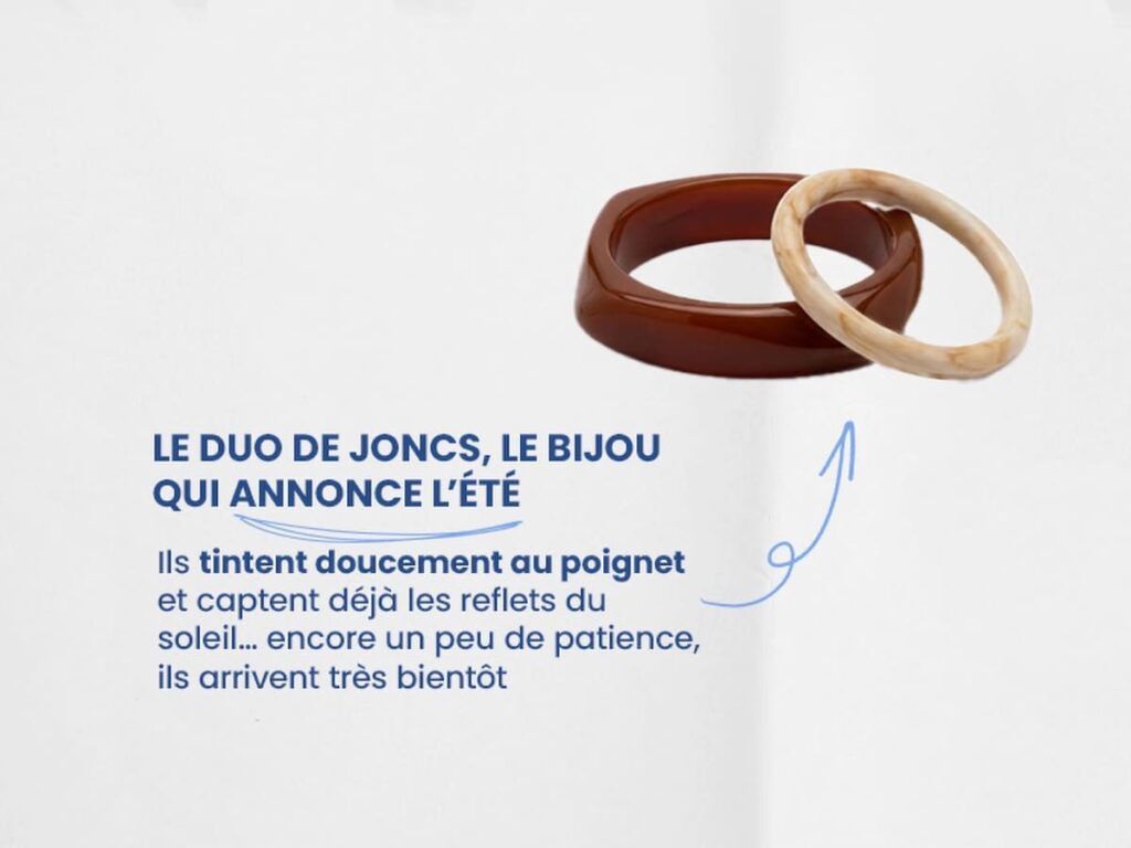 Duo de joncs marron et beige inspiré des bijoux d’été dévoilé par My Little Box