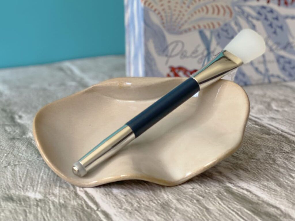 Accessoires beauté Poésie Marine avec pinceau visage et porte-savon coquillage