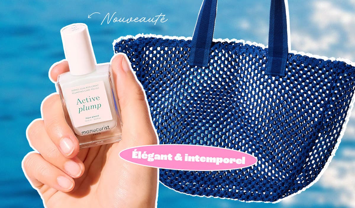 Time to Choose Blissim avec le panier bleu de la double box de l'été et le vernis Manucurist Active Plump Aqua Glazed assorti