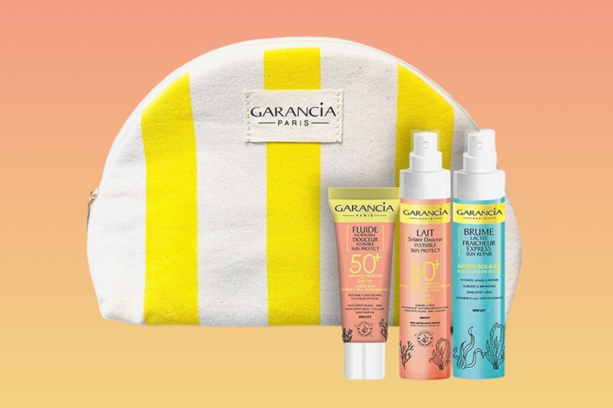 Trousse Garancia avec protection solaire SPF50 et soin après-soleil