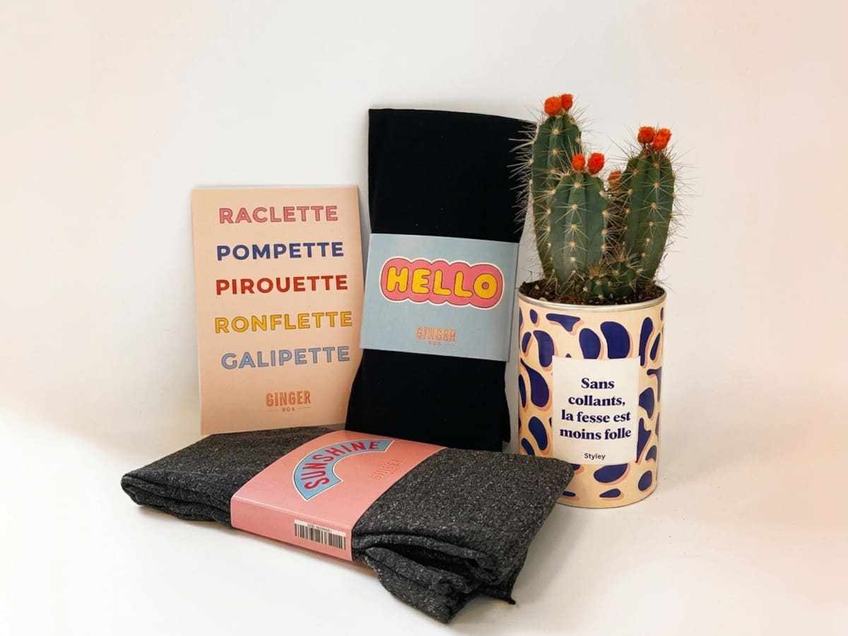 Ginger Box, box de collants éthiques avec collants fabriqués à partir de fibres recyclées