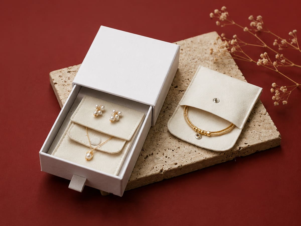 La BB, box bijoux femme avec collier, bracelet et boucles d'oreilles présentés dans un élégant écrin