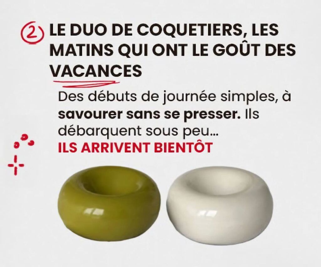 Première révélation de la double box de la rentrée avec un duo de coquetiers aux couleurs douces