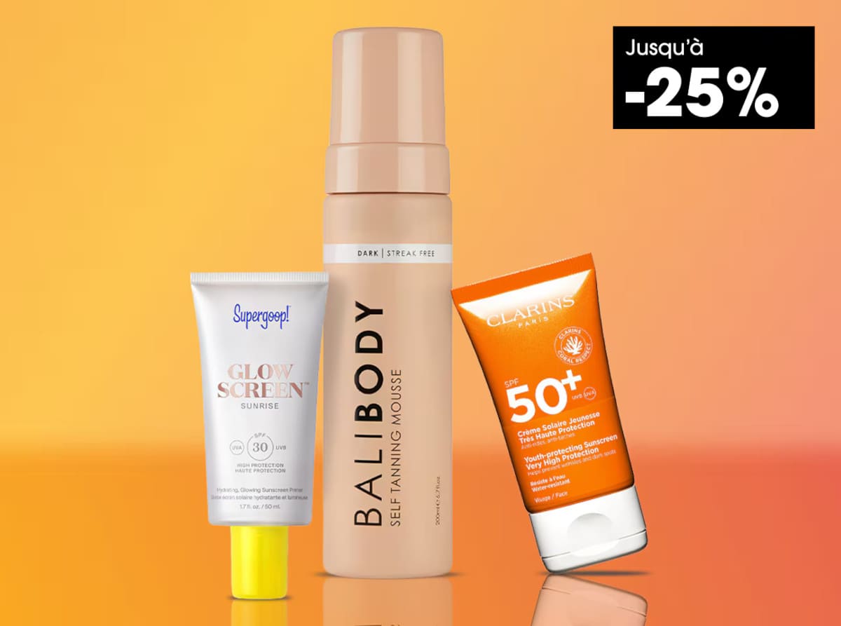 Sélection de soins solaires proposée en promotion chez Sephora
