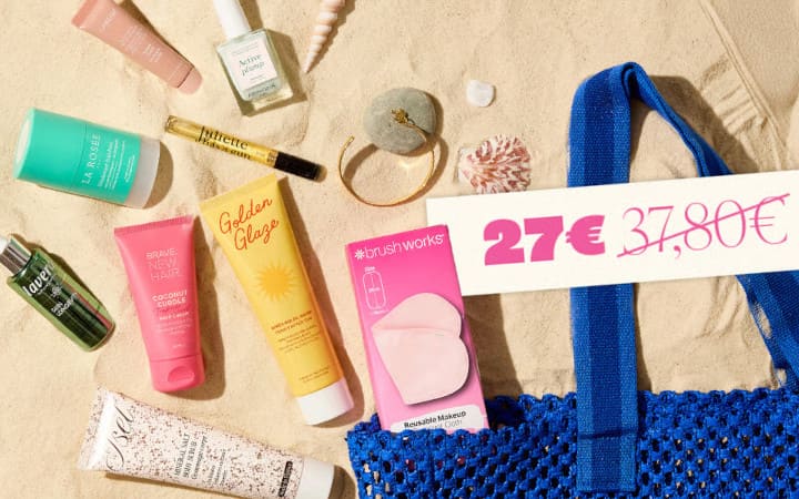 offre promotionnelle Blissim permettant d'obtenir la double box de l'été à 27€ au lieu de 37,80€