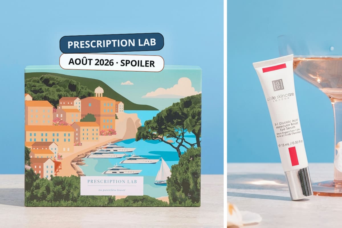 Prescription Lab août 2026 spoiler de l’édition Vacances à Saint-Tropez avec un soin Able Skincare