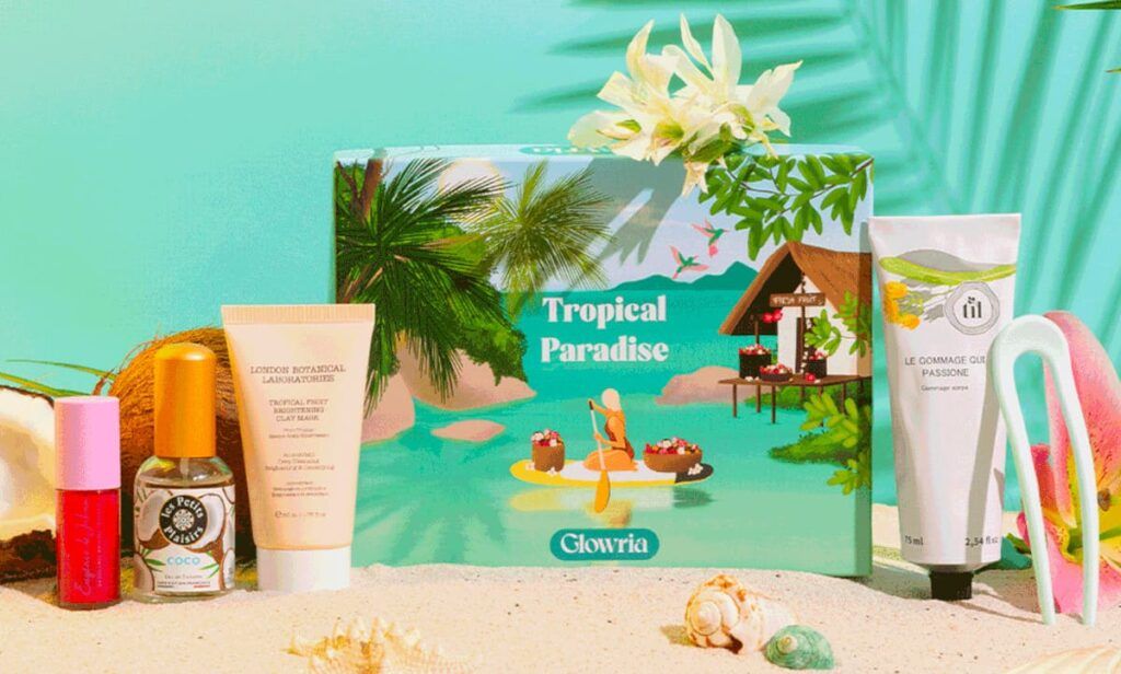 Glowria août 2026 spoiler complet avec la box Tropical Paradise et ses cinq produits de beauté