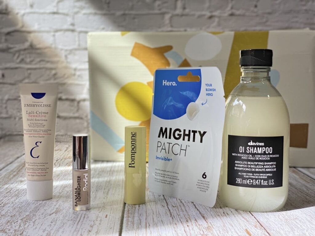 Produits beauté de la My Little Box août-septembre 2026 avec Davines, Embryolisse, Rodial, Pomponne et Mighty Patch