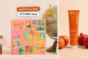 Biotyfull Box octobre 2026 avec son coffret Voyage autour du Monde et le gommage visage Endro Cosmétiques