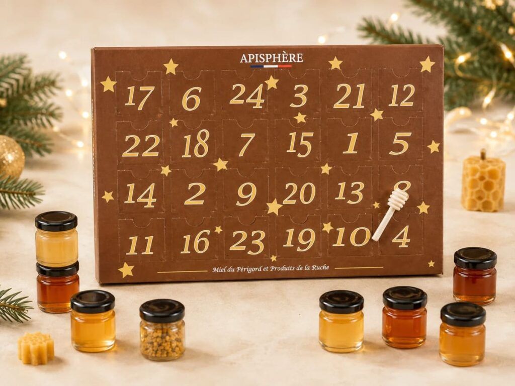 Apisphère calendrier de l'avent miel et produits de la ruche 2026