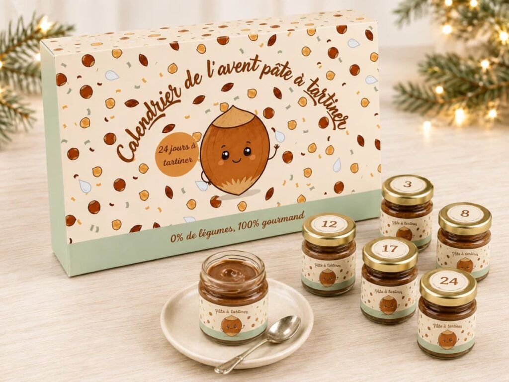 Le calendrier de l'Avent de pâtes à tartiner artisanales de Apisphère