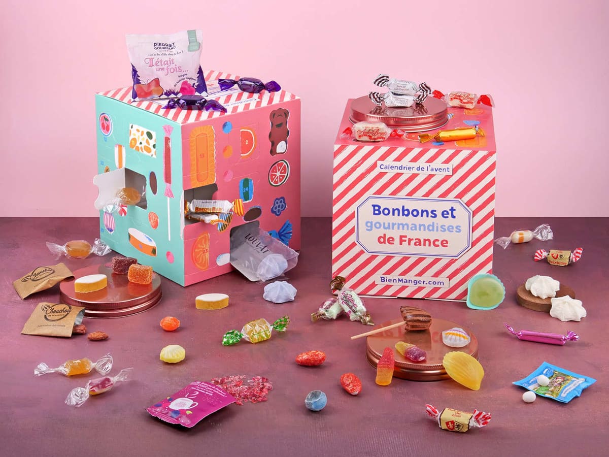 Calendrier de l'avent bonbons et gourmandises de France, édition 2026 par Bienmanger.com
