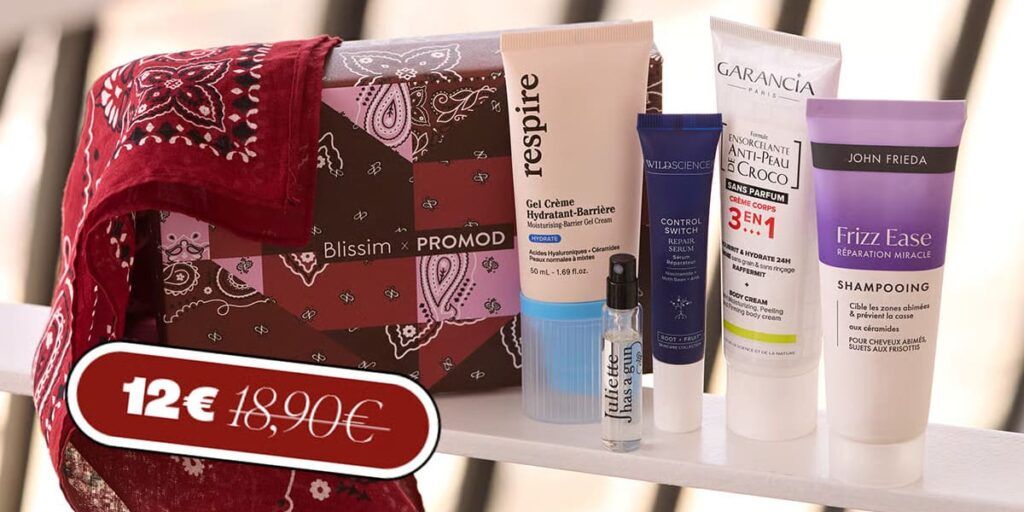 Offre proposant 6,90 euros de réduction sur la box Blissim x Promod, sans engagement