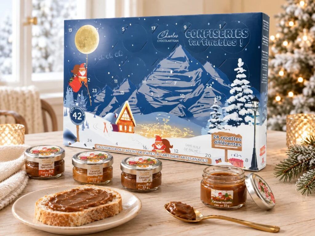 Charles chocolartisan calendrier de l avent pâtes à tartiner 2026