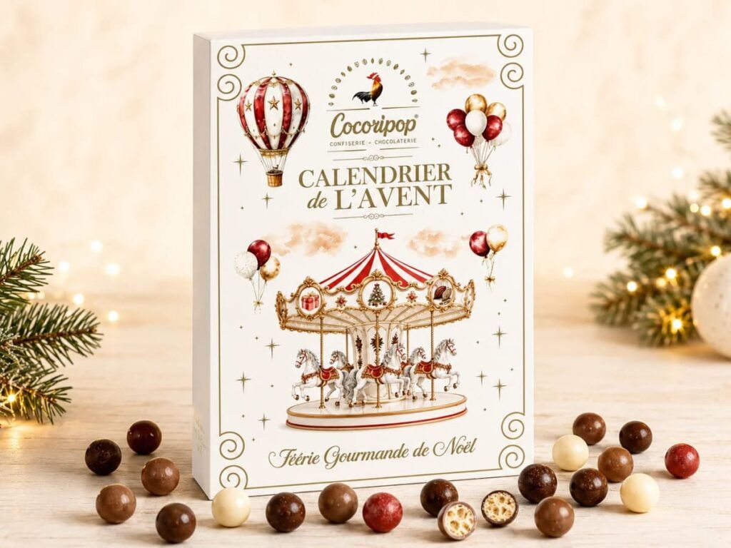 Calendrier de l'Avent Cocoripop 2026 avec des confiseries au chocolat
