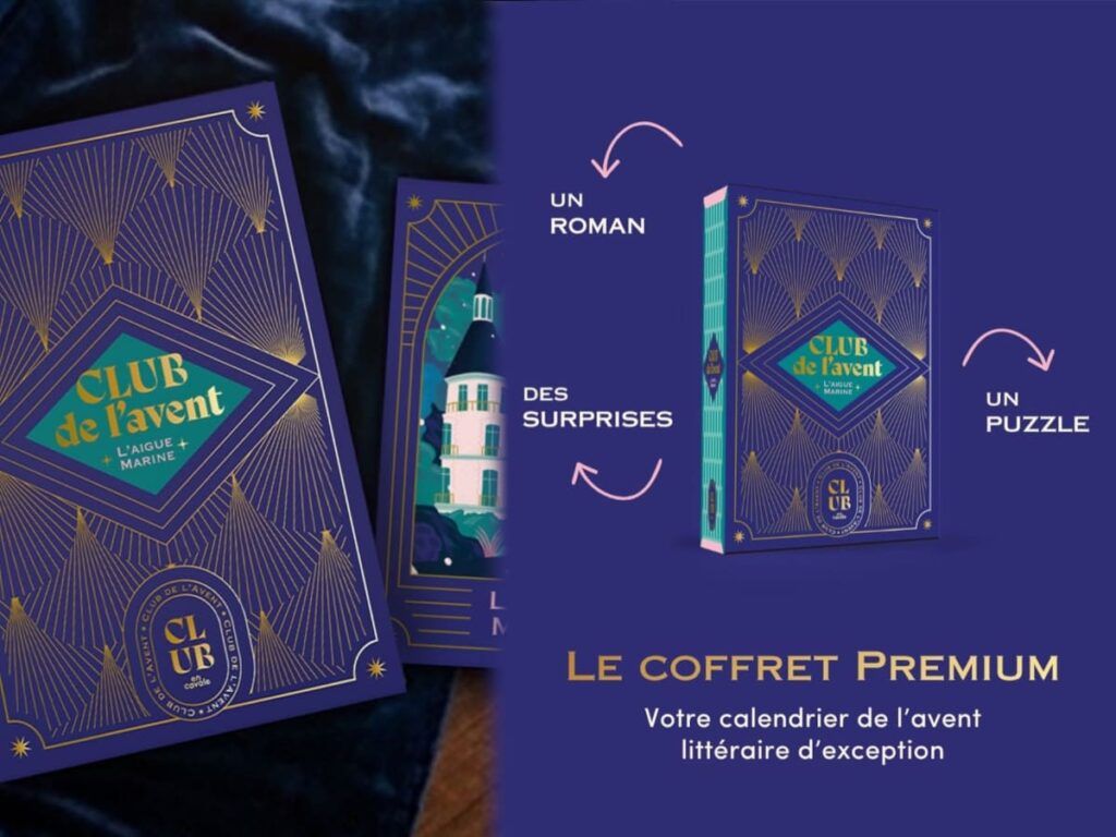 Calendrier de l’Avent En Cavale CLUB 2026 L’Aigue-Marine avec roman, puzzle et surprises
