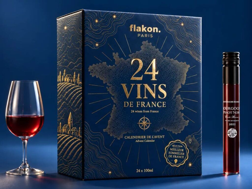 Le calendrier de l'Avent de 24 vins de France de Flakon, édition 2026