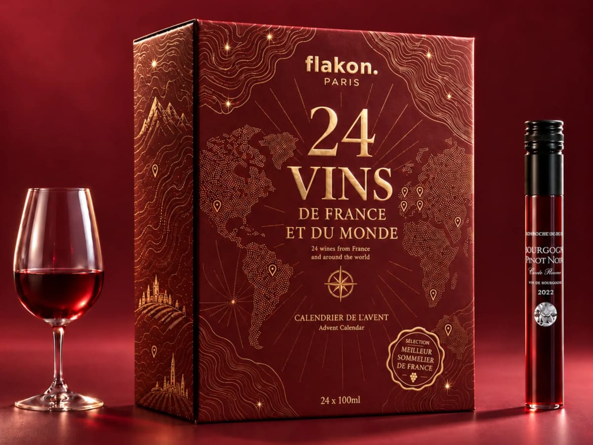 Le calendrier de l'Avent de 24 vins de France et du Monde de Flakon, édition 2026