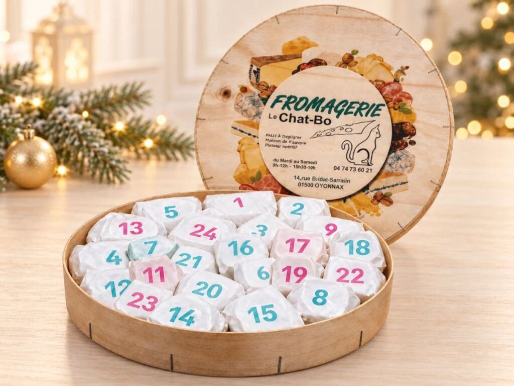Fromagerie le chat-bo calendrier de l’avent des fromages 2026