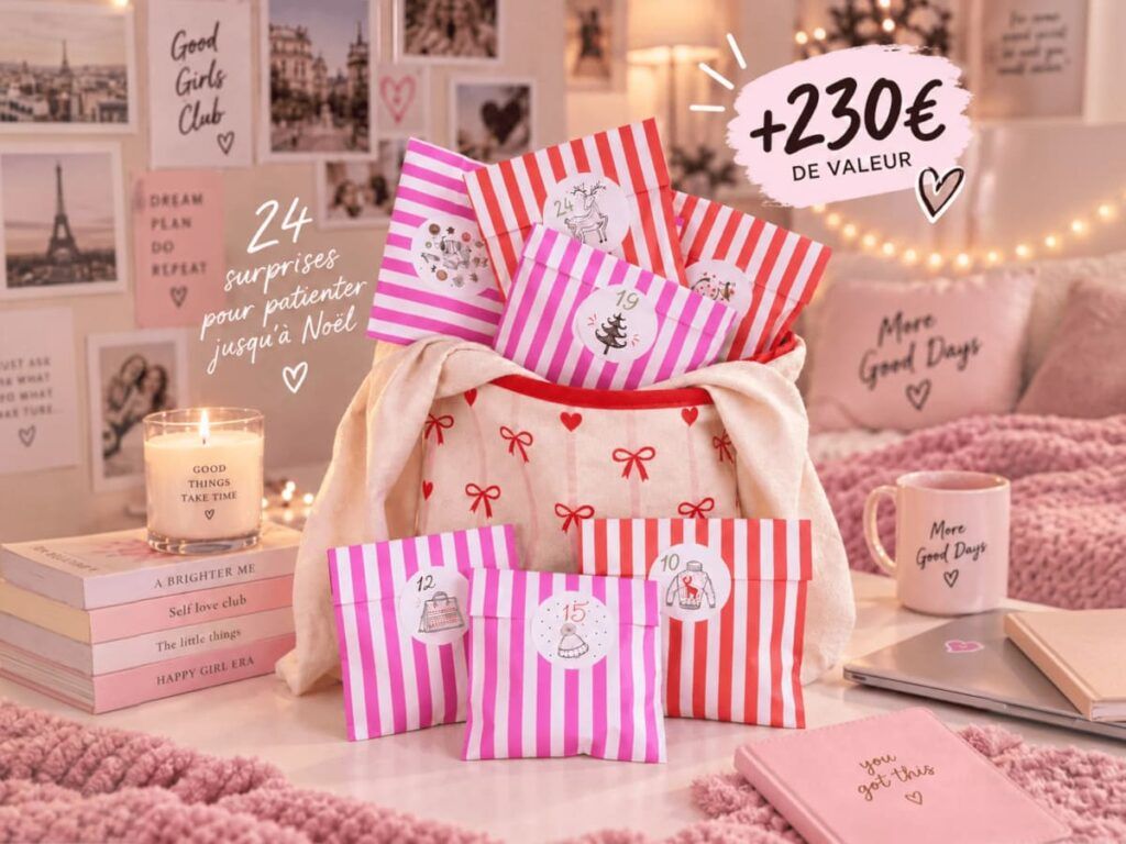 Le calendrier de l'avent beauté et lifestyle pour adolescente de la marque Hello Beauties, édition 2026