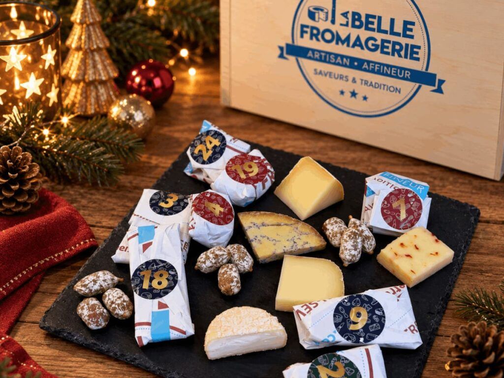 Le calendrier de l'Avent de fromage et saucissons de La Belle Fromagerie