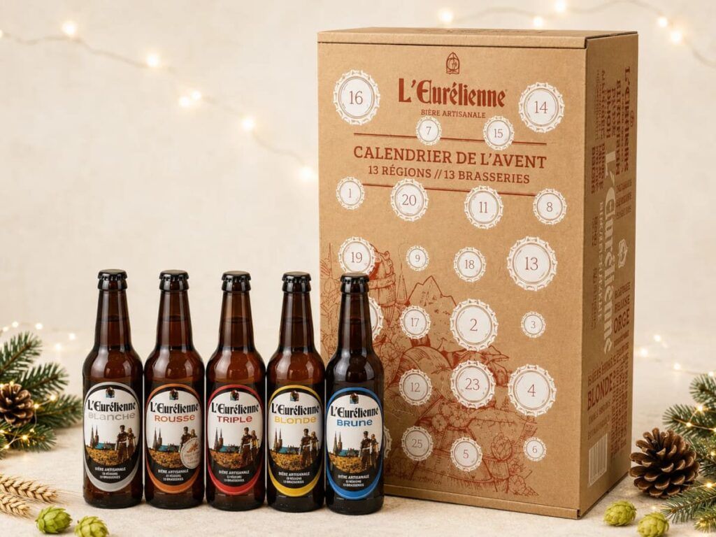 Le calendrier de l'Avent bière L'Eurélienne de La Brasserie de Chandres