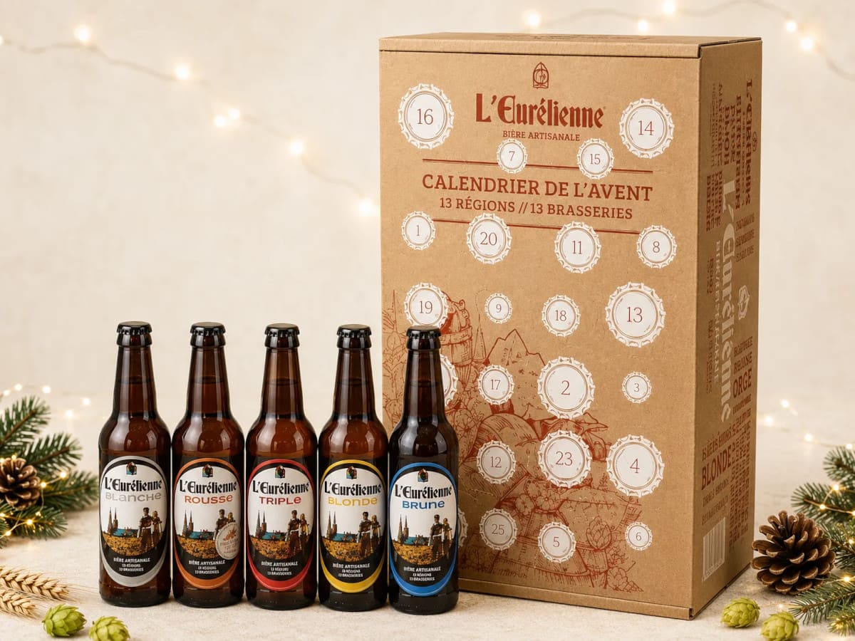 Le calendrier de l'Avent bière L'Eurélienne de La Brasserie de Chandres