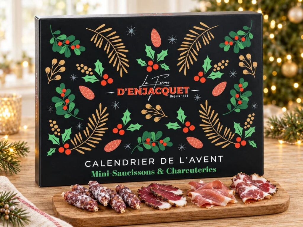 Calendrier de l'Avent de charcuterie et saucissons 2026 de La Ferme d'Enjacquet