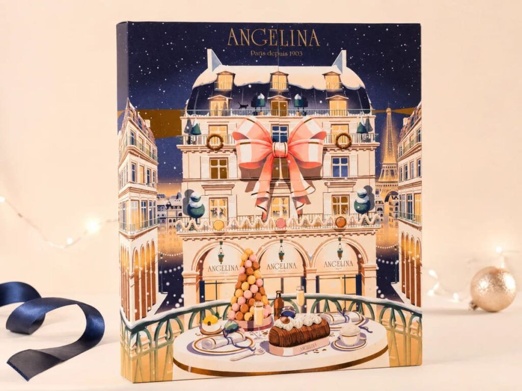 Le calendrier de l'Avent chocolaté Angelina, édition 2026 de chez La Halle des Gourmets