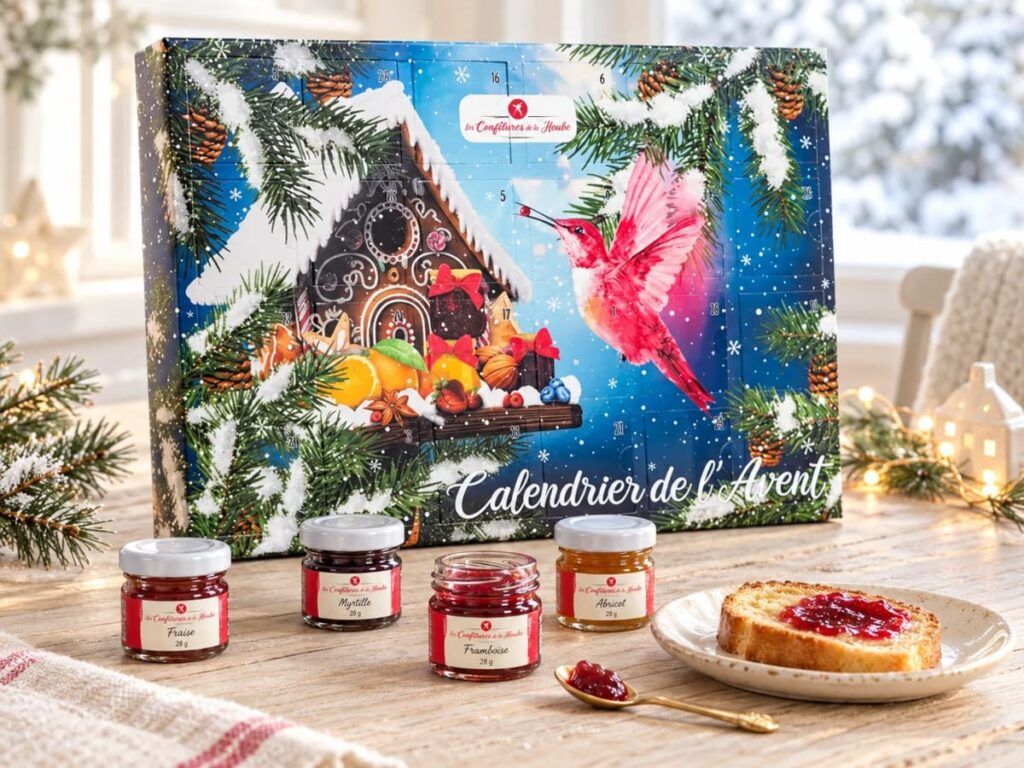 Le calendrier de l'avent de confitures des confitures de la Hoube