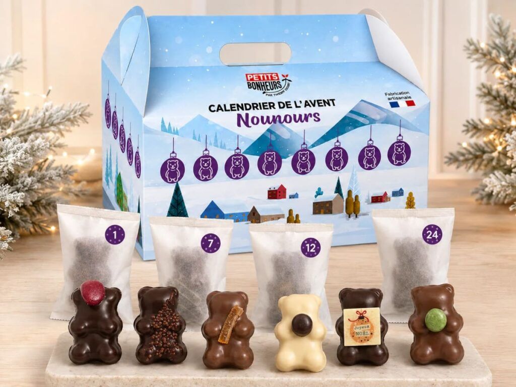 Les petits bonheurs calendrier de l'avent Nounours en Chocolat 2026