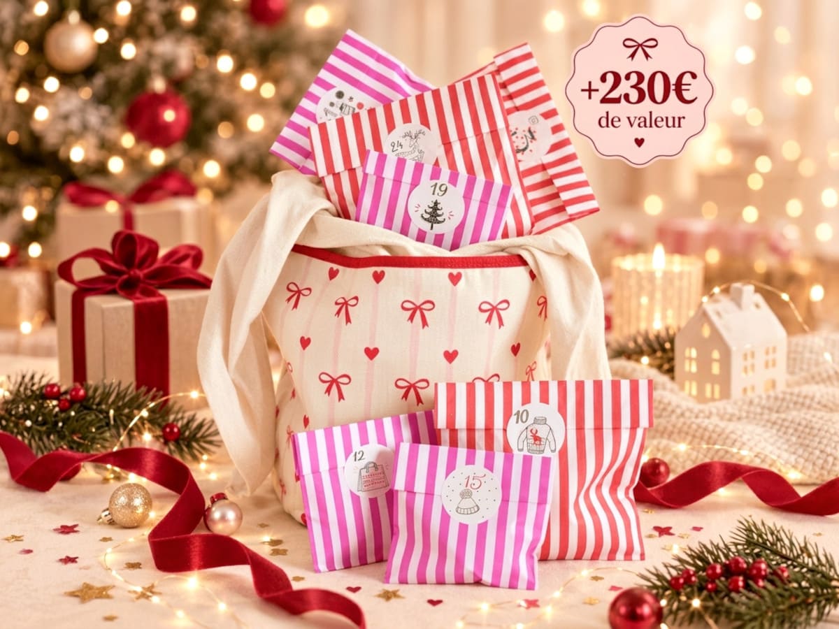 Le calendrier de l'avent beauté et lifestyle pour fille de la marque Mademoiselle Confettis, édition 2026